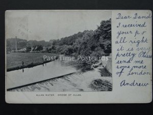 Scotland BRIDGE OF ALLAN Allan Water c1902 UB Postcard