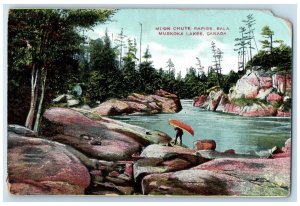 c1910 Moon Chute Rapids Bala Muskoka Lakes Canada Posted Antique Postcard