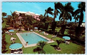 SMITH'S PARISH, BERMUDA ~ Swimming Pool DEEPDENE MANOR HOTEL c1960s Postcard