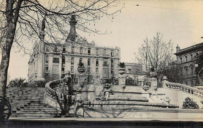 Montevideo Uruguay Plaza de Cagancha Real Photo Postcard