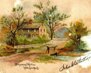 1880s Birthplace Of John Greenleaf Whittier Haverhill, Mass. Fab! P226