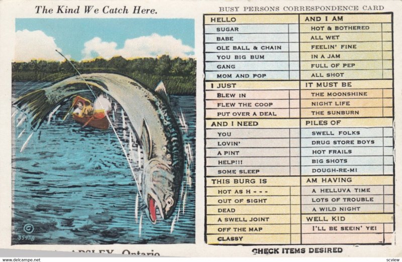 APSLEY , Ontario , Canada , 1930s ; Fishing Exaggeration #7