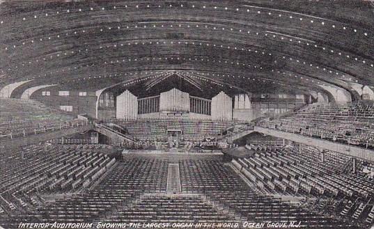 Interior Auditorium Showing The Largest Oran In The World Ocean Grove New Jer...