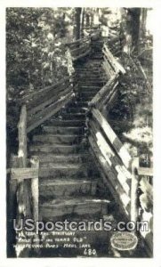 Real Photo - Cedar Rail Stairway - Marl Lake, Wisconsin