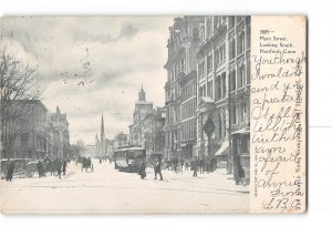 Hartford Connecticut CT Postcard 1901-07 Main Street Looking South Street Scene