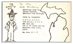 Postcard QSL CB Ham Radio Amateur Card From Traverse City Michigan KBFB-4088