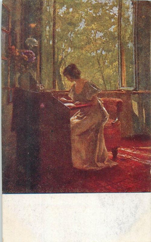 A warm autumn Magyar Ungarische Kunst 1910 postcard