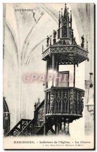 Old Postcard Auvergne Maringues Interior of & # 39eglise the pulpit