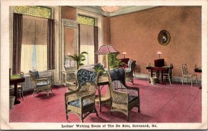 Ladies' Writing Room of the De Soto Hotel, Savannah GA Vintage Postcard Q71