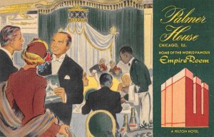 Chicago Illinois Palmer House Empire Room Vintage Postcard AA9096