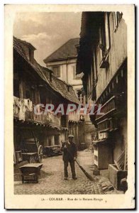 Colmar - Street of the Red House - Old Postcard