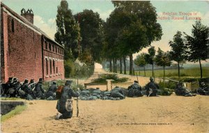 WWI Postcard WCA 145 Belgian Troops in Action Around Louvain