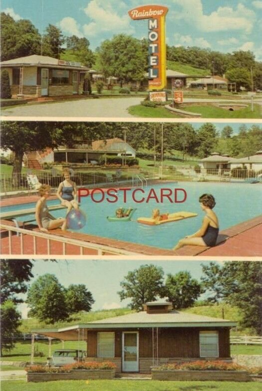 three views of RAINBOW MOTEL Jim and Ruth Hutton CASSVILLE, MISSOURI