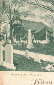 Vintage Postcard1905 Old Swedes' Church Building Landmark Wilmington Delaware