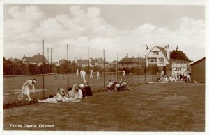 Tennis Courts Felpham Nr Bognor Regis Wales Real Photo Postcard