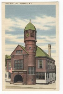 Postcard Town Hall East Greenwich RI Rhode Island