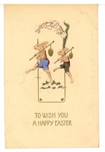 Greeting - Easter     (Dressed Bunnies)