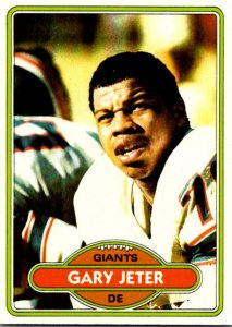 1980 Topps Football Card Gary Jeter DE New York Giants sun0051