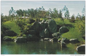 Waterfall,  Lethbridge Centennial Japanese Garden,  Lethbridge,  Alberta,  Ca...