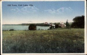 Cold Lake Alberta AB Old Town Vintage Postcard