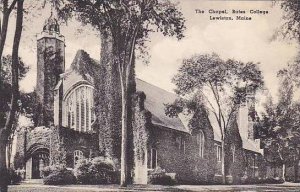Maine Lewiston Chapel Bates College Albertype