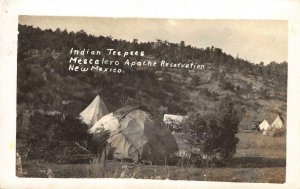 RPPC MESCALERO APACHE RESERVATION Native American Indian NM Vintage Postcard