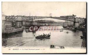 Old Postcard Brest Natioanal farm Deck Boat