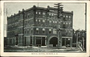 Huron SD Royal Hotel c1910 Postcard rpx