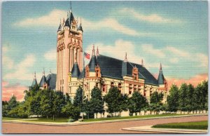 VINTAGE POSTCARD SPOKANE COUNTY COURT HOUSE AT SPOKANE WASHINGTON