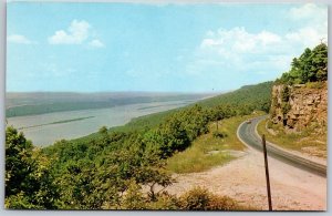 Vtg Alabama AL Section Bluff Overlooking Tennessee River 1960s View Postcard