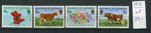 265431 GUERNSEY 1970 year MNH stamps set COWS FLOWERS