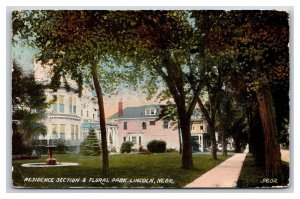 Residence Section and Floral Park Lincoln Nebraska DB Postcard V16