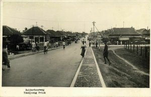 indonesia, JAVA BATAVIA, Tandjong Priok, Zuiderboorweg (1937) RPPC Postcard