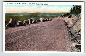 Cadillac Mountain Road Acadia National Park Maine Postcard Unposted White Border