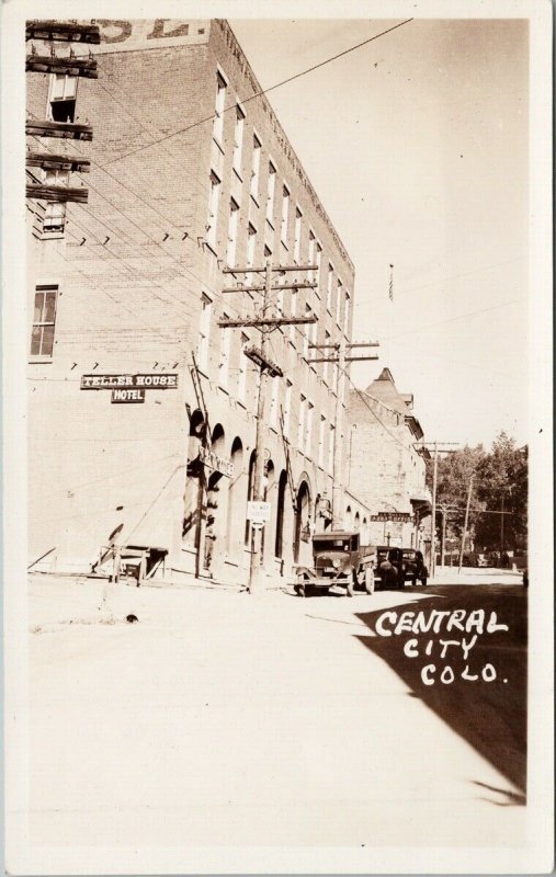 Central City CO Teller House Hotel Kimball Office Unused Real Photo Postcard G77