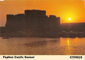 B96331 paphos castle sunset cyprus