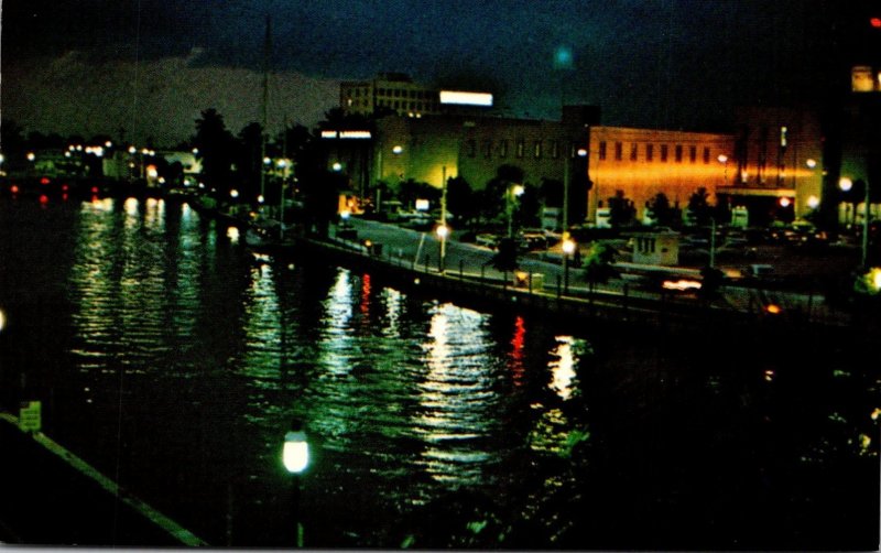 Florida Fort Lauderdale New River At Night