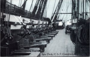 Postcard Spar Deck U.S.F. Constitution~3904