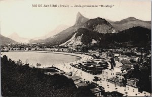 Brazil Rio De Janeiro Jetee Promenade Botafogi Vintage Postcard C105