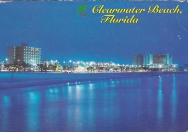 Florida Clearwater Beach At Night