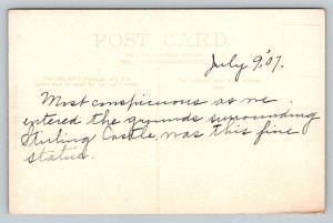 1907  Bruce Statue & William Wallace Monument  Stirling  Scotland  Postcard