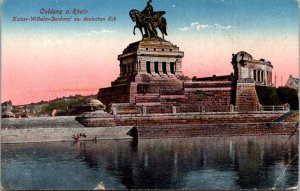 Germany Coblenz Kaiser Wilhelm Denkmal am Deutsches Eck