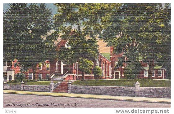 Exterior, Presbyterian Church, Martinsville, Virginia,  30-40s