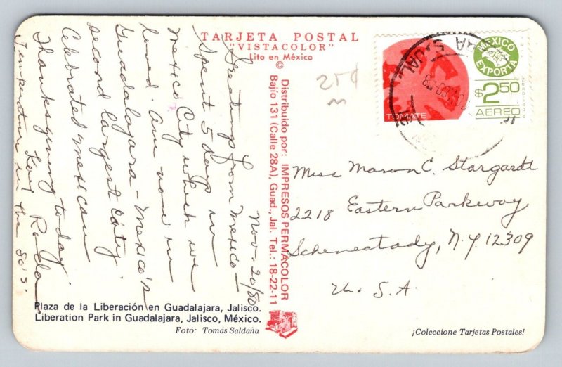 Guadalajara Jalisco  Mexico    Postcard