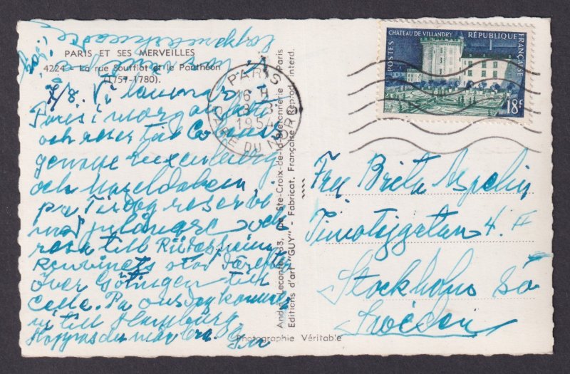 FRANCE, Postcard, Paris, Le Panthéon