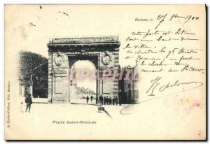 Old Postcard Beaune Porte St Nicolas