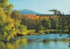 USA Mt. Mansfield from Lamoille River Vintage Postcard 07.72