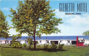 Fremont Ohio 1950s Postcard Glenetta Motel