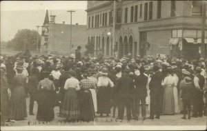 Public Wedding Market Day LON?.Minnesota Cancel Real Photo Postcard xst