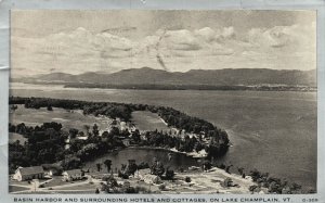 Vintage Postcard 1944 Basin Harbor Hotels and Cottages on Lake Champlain Vermont